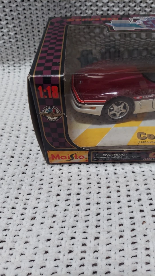 MAISTO 1:18 SCALE 1995 CHEVROLET CORVETTE INDY 500 PACE CAR DIE CAST Open Box - Image 2 of 4