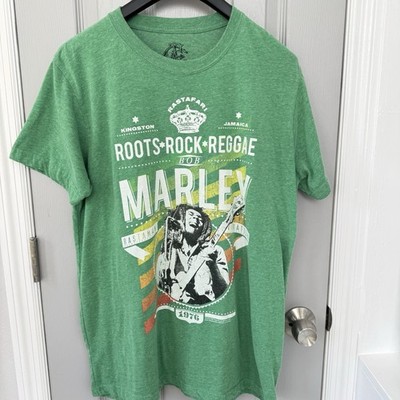 Bob Marley Roots Rock Reggae Men s XL Catch A Fire Brand Short Sleeve Shirt