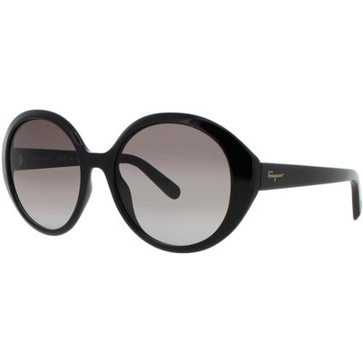 Salvatore Ferragamo Women's Sunglasses Black Round Full Rim Frame SF1067S 001