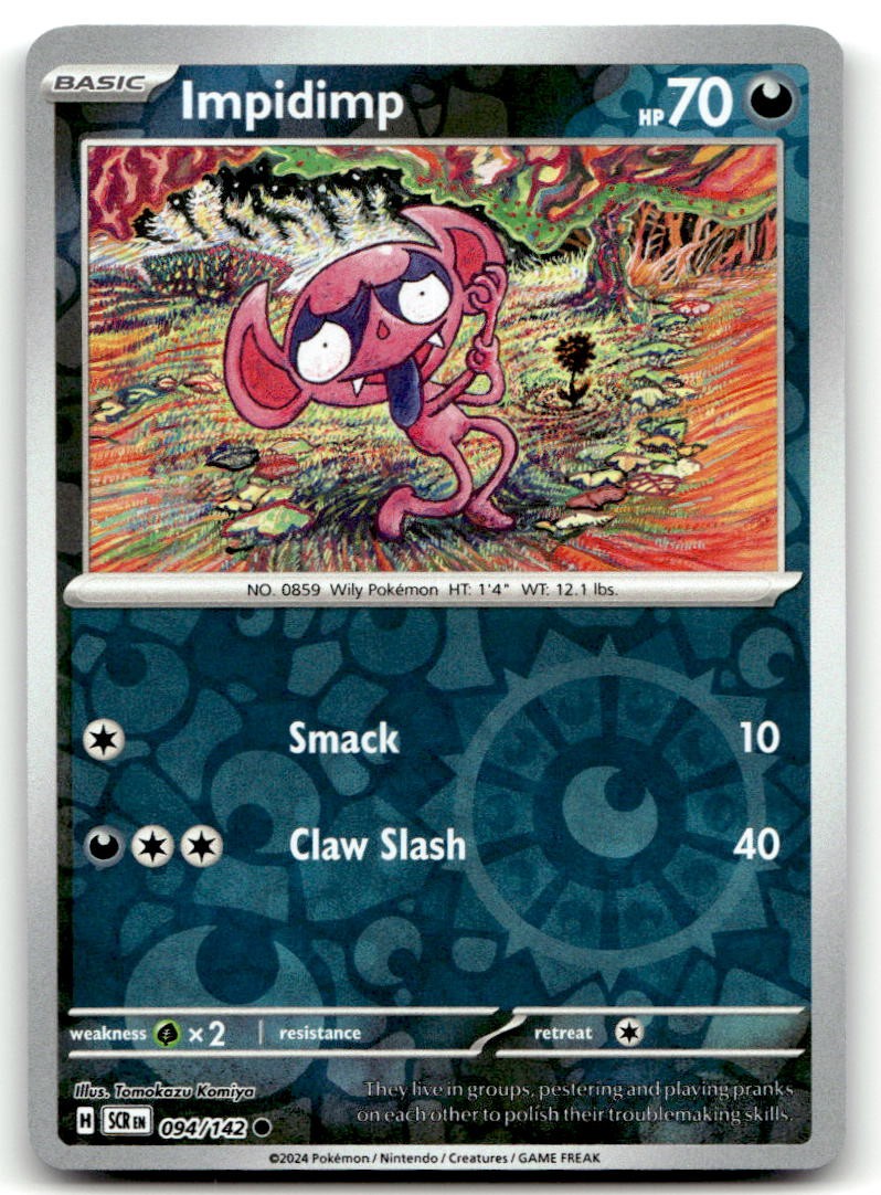 Impidimp 94/142 Common Stellar Crown Pokemon Reverse Holo Near Mint
