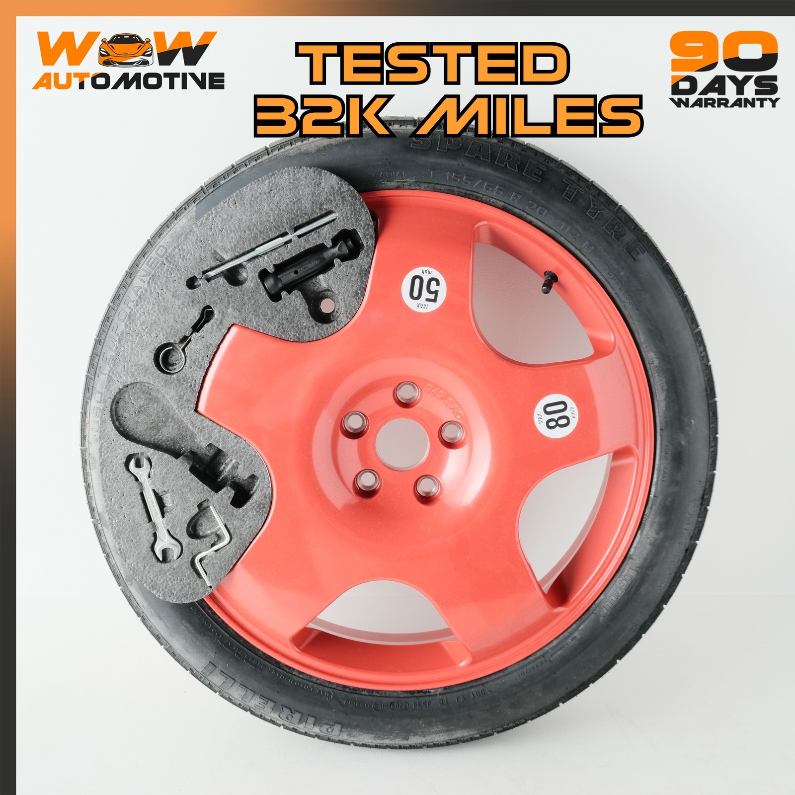 10-17 BENTLEY CONTINENTAL SUPERSPORTS EMERGENCY SPARE TIRE WHEEL RIM 20" TOOL OE