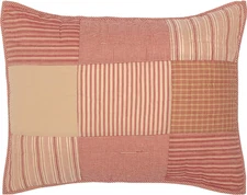 Sawyer Mill Red 100% Cotton Decorative Patchwork Pillow Cover Standard Sham 21X2