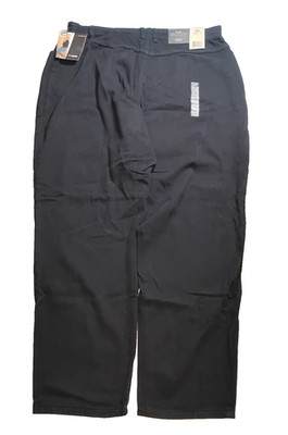 NWT Lee Original Women's Side-Elastic Pants 24W Petite Double Black 29.5'' Inseam