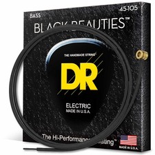 DR Strings BKB-45 Black Beauties Coated Steel Medium Medium, 45-105,