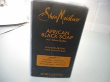 SHEA MOISTURE AFRICAN BLACK SOAP BLEMISH-PRONE FACE  BODY SOAP 3.5 OZ