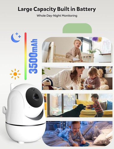 GoodBaby 5" Baby Monitor with Camera and Audio, No WiFi Secure Camera, 30-Hour - 第 5/6 張圖片