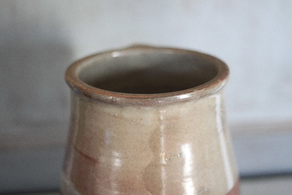 jarre vintage, pichet vintage, pichet grès, poterie ancienne, cruche, pot déco - Photo 3/4