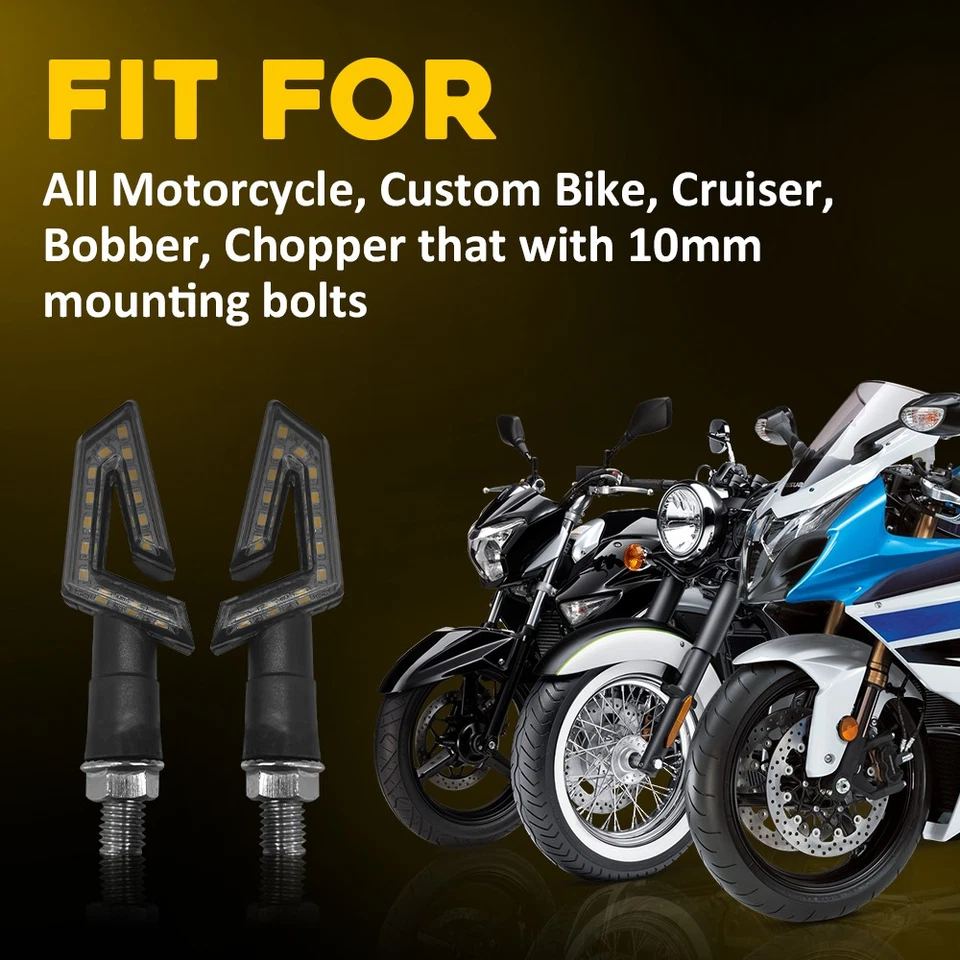 Indicador de señal de giro LED luz ámbar intermitente ámbar al ras motocicleta universal M Foto 4 de 4