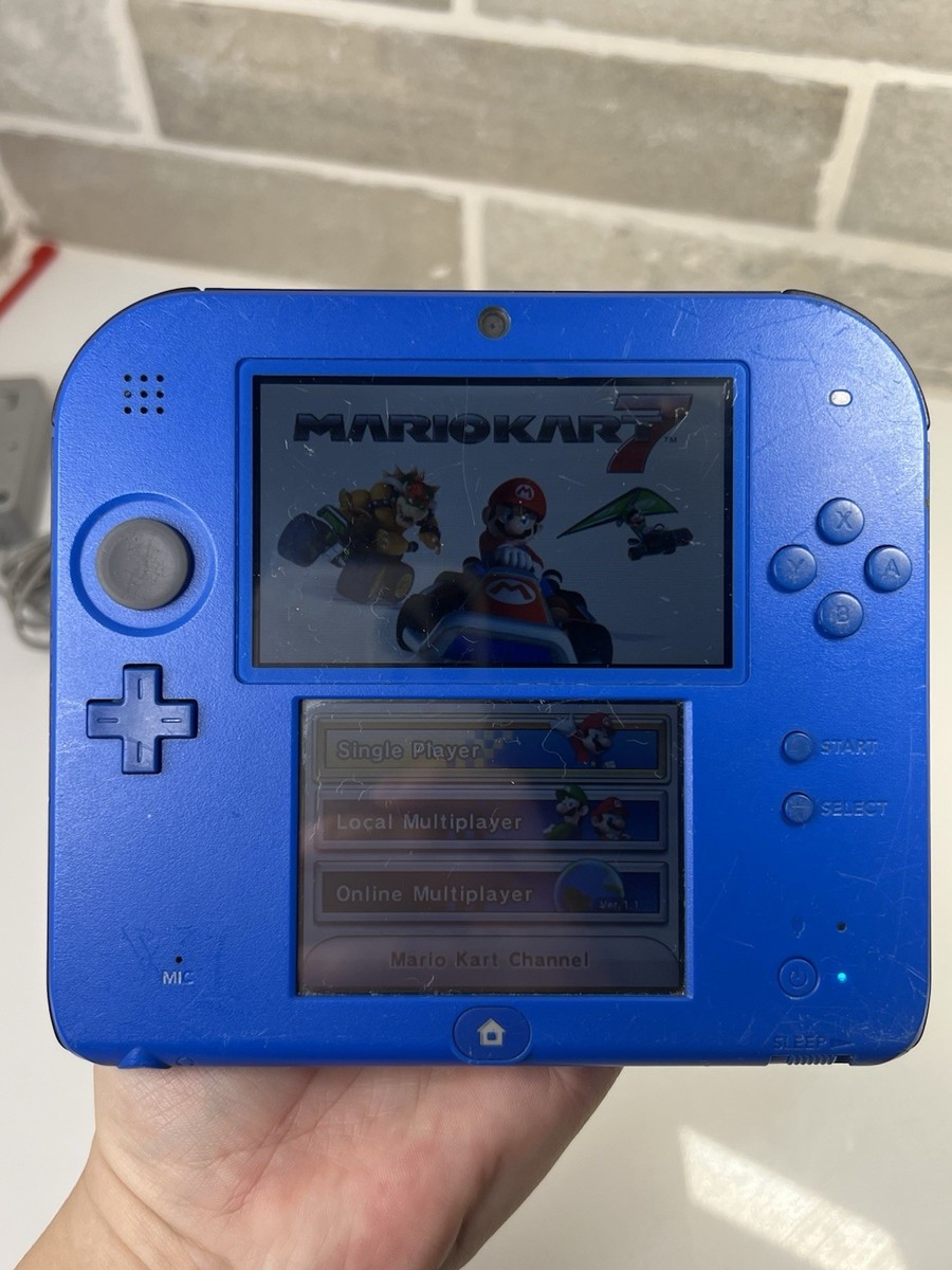 Buy Nintendo 2DS Electric Blue with Mario Kart and AC Adapter