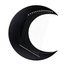 15-String Crescent Moon Type Lyre C Key Harp Portable Steel Wire Strings Lyre