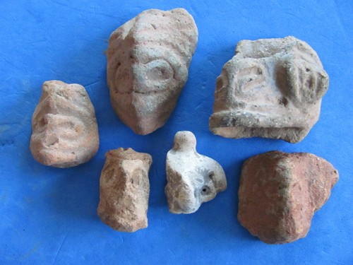 (6) Pre-Columbian Terracotta Effigy Heads 200-600 A.D. - Picture 5 of 7