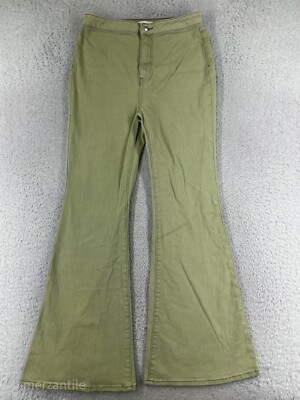 Flare Pants Forever 21 Stretch Pants Rhinestone High-Rise Flare Jeans