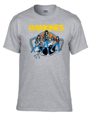Ramones Music Rock Metal Rules Grau T-Shirt -118_Grau