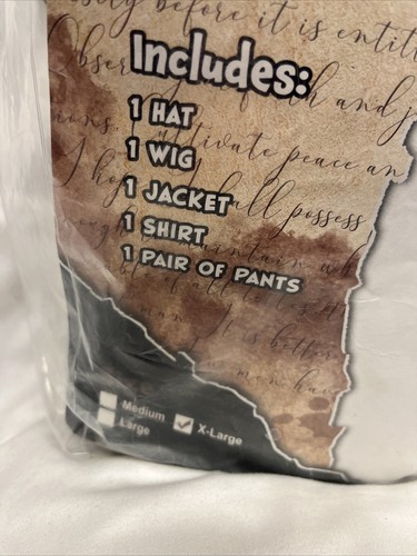 New George Washington Colonial Halloween Deluxe Child Costume Size XL 31” Waist - Picture 2 of 5