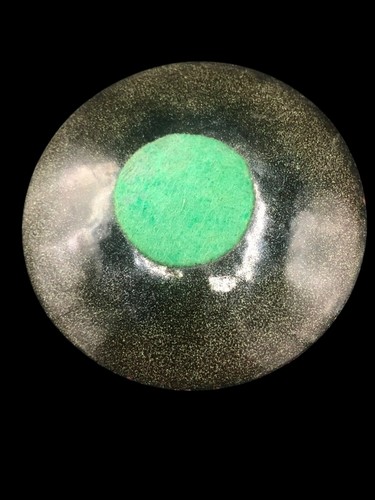 Handcrafted 5" Copper Enamel Dish Abstract Autumn Leaf Design Felted Bottom - Picture 4 of 6