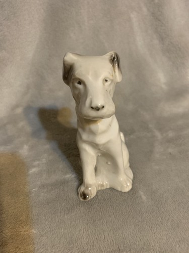 Vintage Scottish Terrier Hund Figur Porzellan sitzende Position Japan Aufdruck - Bild 3 von 7