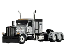 1/64 DCP SILVER/BLACK/WHITE PETERBILT 389 W/ 60" MERCURY SLEEPER