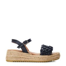 Shoon Women's Sh Adrienne Leather Low Wedge Heeled Flatform Sandals