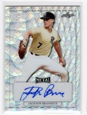 2022 Leaf Metal Perfect Game Jackson Brasseux Wave Prismatic Auto RC /9