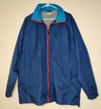 10,000 Ft Above Sea Level Men's Size Large Blue Zip Up Wind Rain Jacket