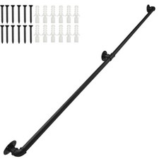 100cm-300cm Handrail Stair Rail Grab Balustrade Metal Staircase Banister Bar UK