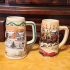 2 Budweiser Steins 1986 "Series" n 1996 American Homestead  vgc — photo 1