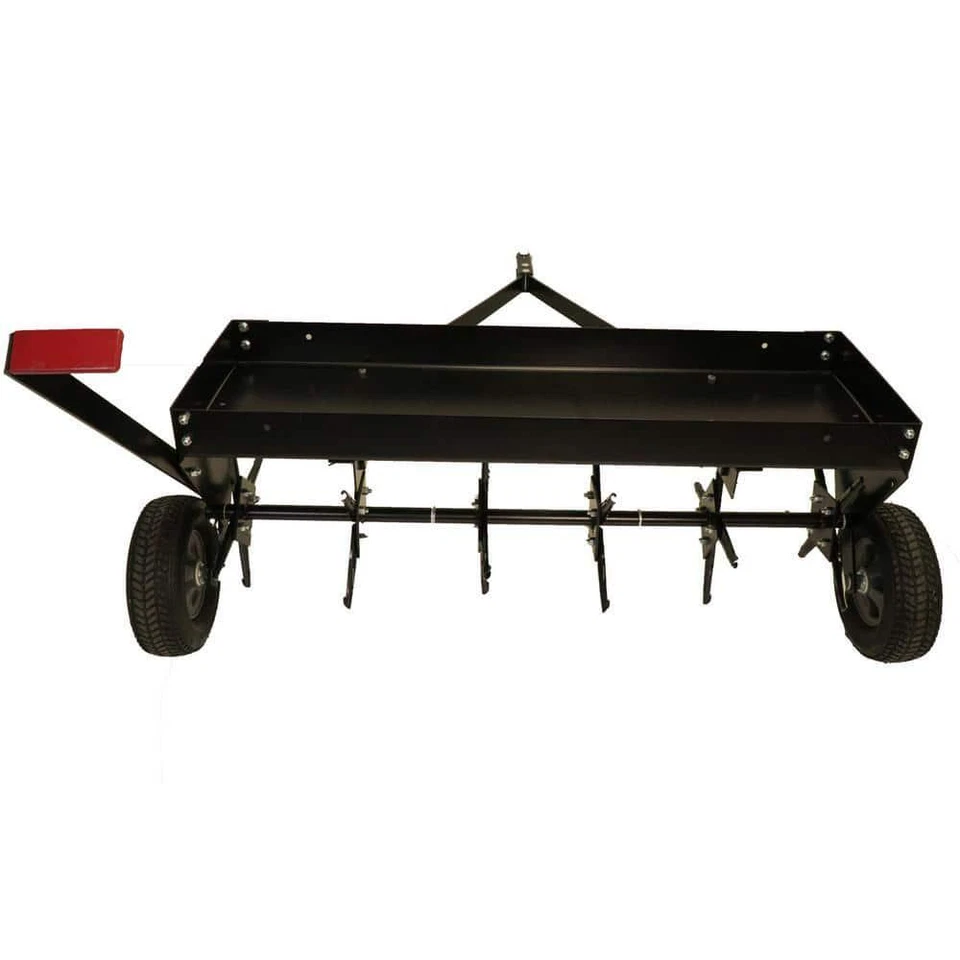 40 in. Aireador de enchufe de remolque tractores de césped cortacéspedes de giro cero bandeja de peso de acero Foto 4 de 4