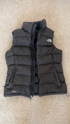 The North Face Original Nuptse Puffer Down Vest Gilet Bodywarmer Black M  Women UK