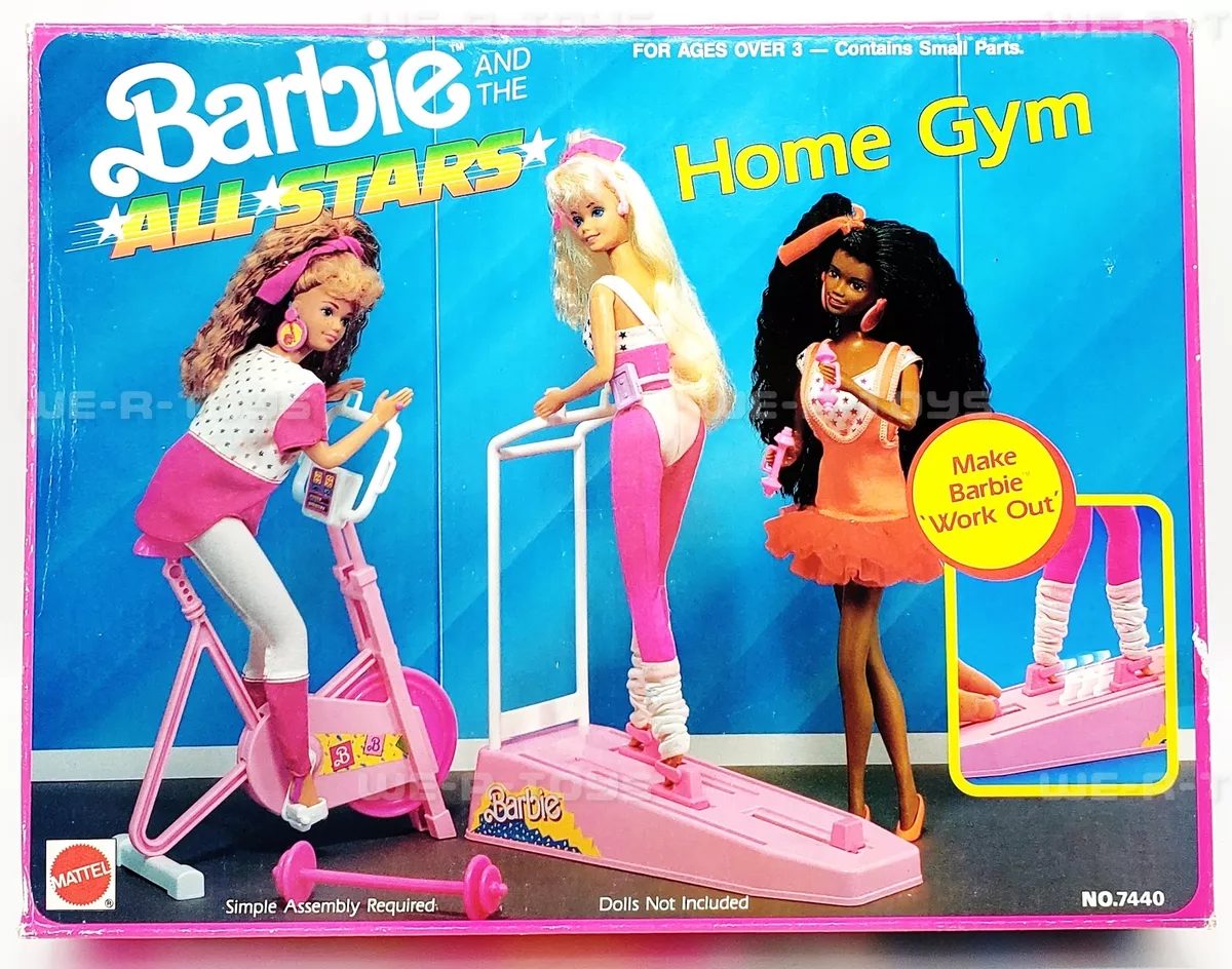 Jogo Barbie All Stars Home Gym Mattel 1989 #7440 NOVO