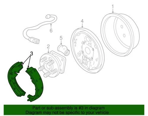 Zapatas de freno clásicas genuinas GM 1997-2005 Chevrolet Pontiac Malibu Alero 19152644 Foto 2 de 2
