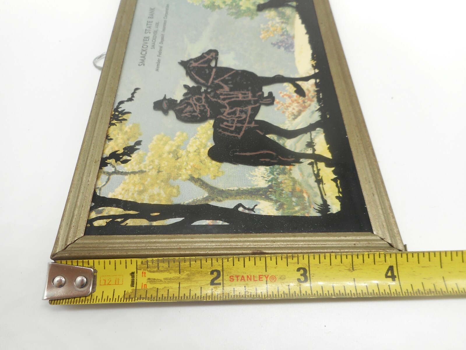 Vintage SMACKOVER AR ARKANSAS STATE BANK Advertising Framed Thermometer