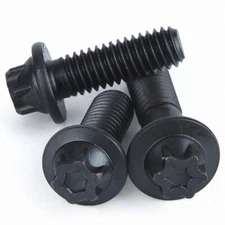 Flanged Torx Head Bolts 6-Point 12.9 High Tensile M5M6 Carbon Steel Screws Black