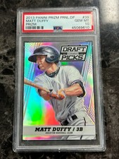 2013 Panini Prizm Perennial Draft Picks Matt Duffy #39 Silver Prizm (RC) PSA 10