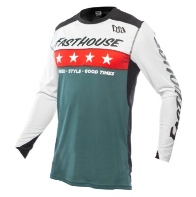 Fasthouse Elrod Astre Jersey slate/weiss L für MX Enduro Motocross
