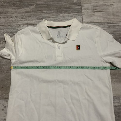 Nike Polo Shirt Youth XLarge White Cotton Short Sleeve Boys Court Advantage - Picture 2 of 8
