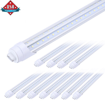 12Pack 8FT 65W LED Tube Light Bulbs HO Base R17D T8 Rotatable LED Shop Light