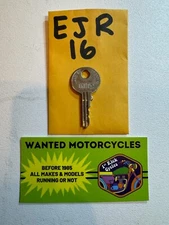 TRIUMPH NORTON UNION MOTORCYCLE KEY GENUINE ENGLAND ORIGINAL OEM PRE CUT # EJR16