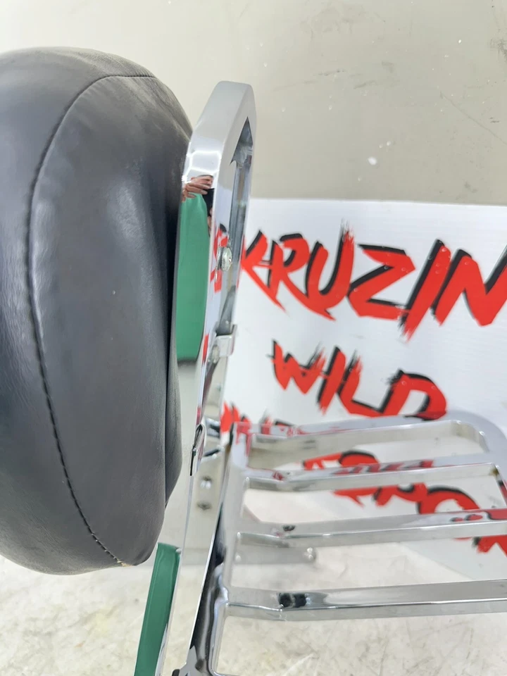 Portaequipajes Harley Heritage Softail 2009 cromo barra de pesas respaldo de pasajero OEM Foto 4 de 4