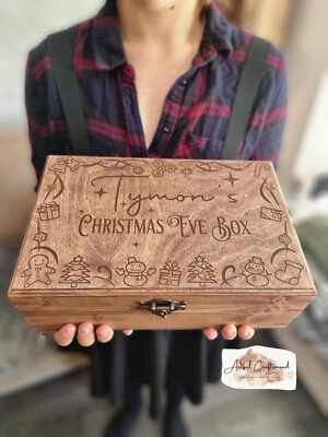 Weihnachts-Weihnachts-Abend-Box - maßgeschneiderte personalisierte hölzerne Weihnachtsbox großer Bewahrer