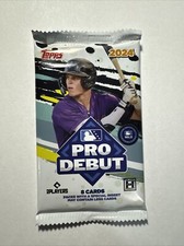 (1) 2024 Topps Pro Debut Baseball Factory Sealed Hobby Pack From Box - 8 Cards