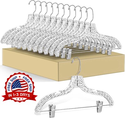 Ganchos Con Clips Para Pantalones Ajustables Perchas De Metal Para Pantalones US