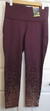 NWT Xersion Burgundy Fitted Legging Womens Size M 28x24 Wicking High 130-33777