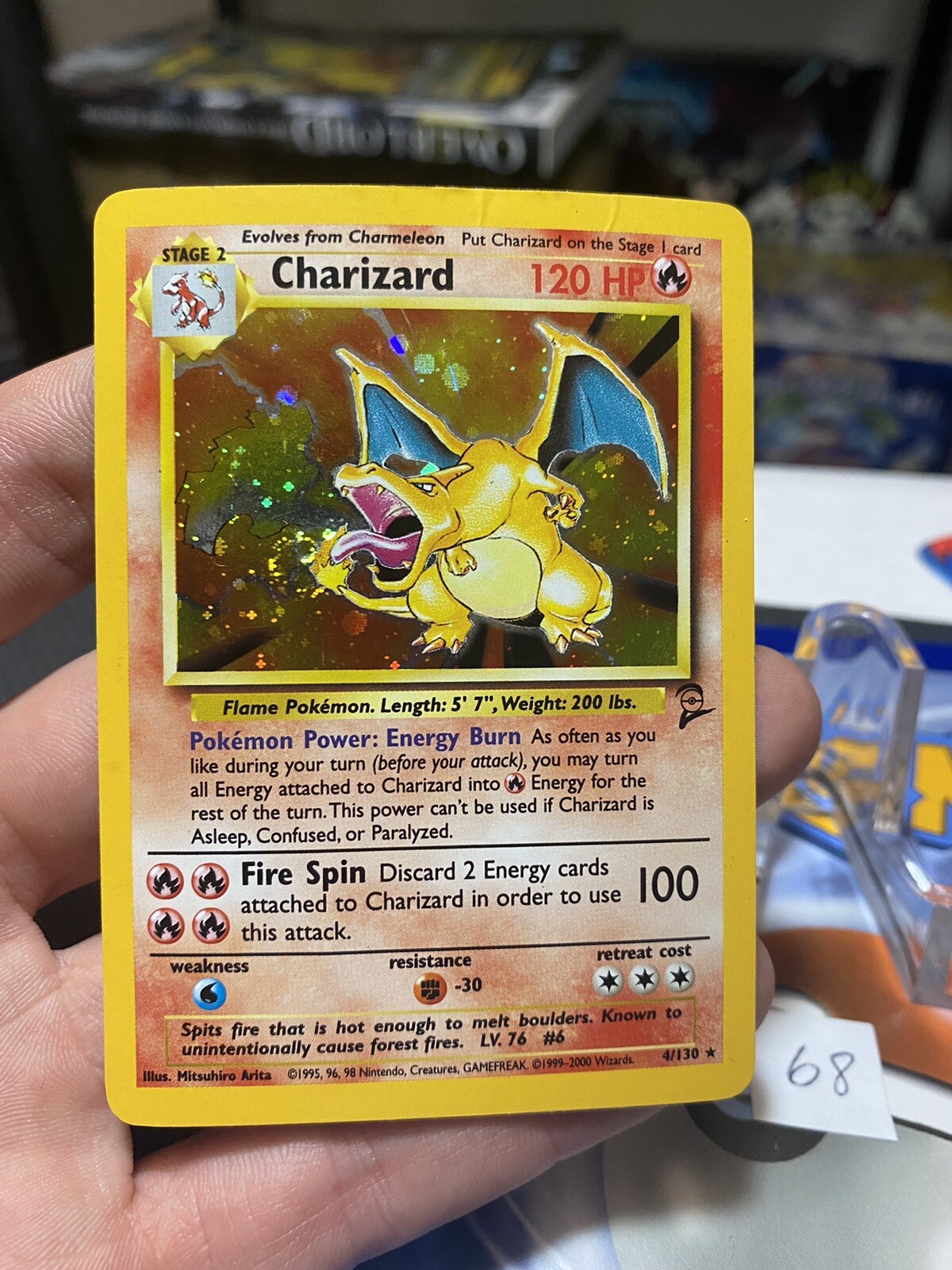 🔥 Beautiful Fire Spin SWIRL Charizard Base Set 2 - #4 Pokemon Card 🔥 |  eBay