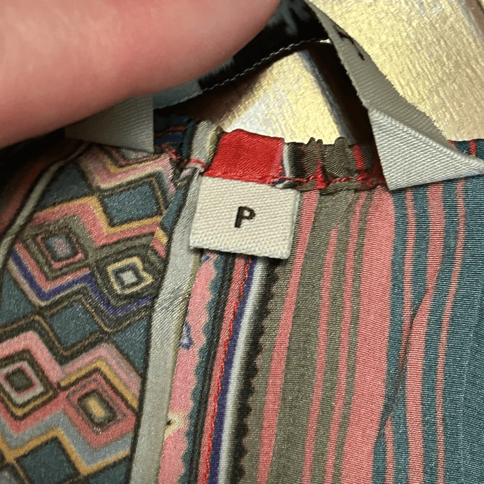 Tucker women’s camisole tank top spaghetti strap 100% silk multicolored size P S - Image 3 of 4