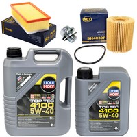 MotoröL Filter Set 5W-40 6 Liter + ÖLablassschraube FüR Toyota Corolla Verso 2.2