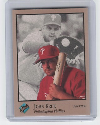 1992 Leaf Donruss Studio John Kruk #4 Preview Promo Philadelphia Phillies 