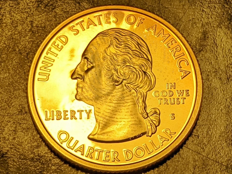 Interior Die Break US Mint Error 2000-S Pr Virginia Quarter(Toned)Extremely RARE - Image 4 of 4