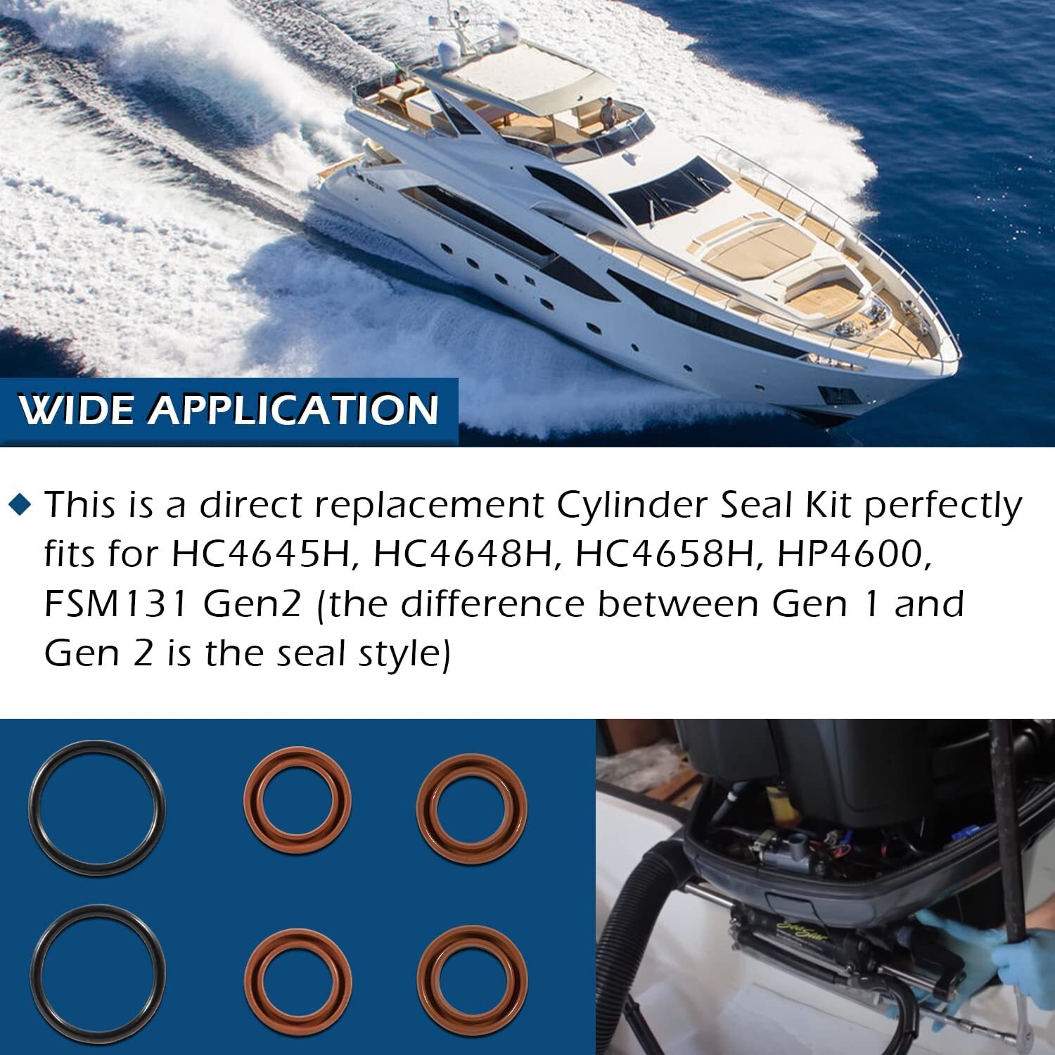 6pcs Cylinder Seal Kit For SeaStar BayStar Cylinder Seal HC4645H