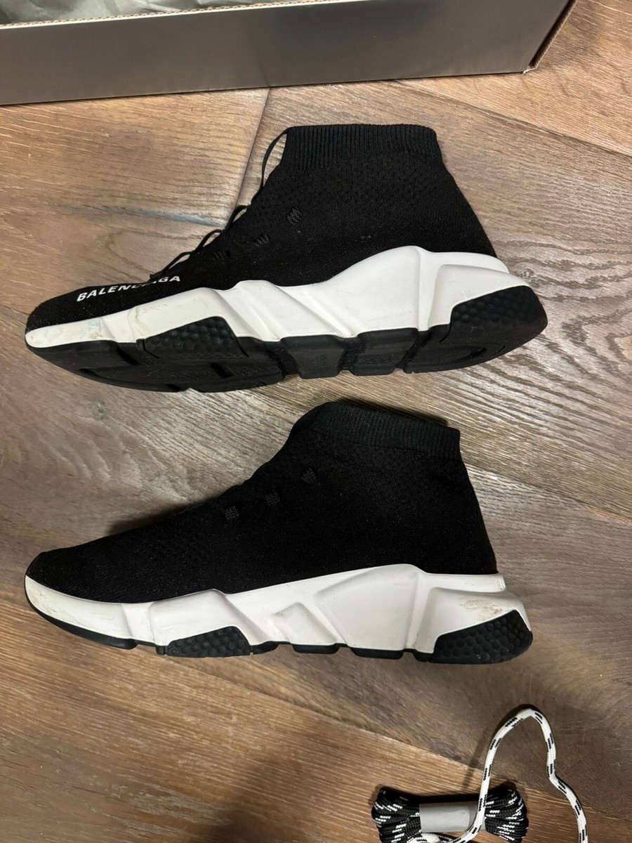 Balenciaga Women's Speed LT Lace-Up Sneaker In Black Knit Balenciaga Women's Speed LT Lace-Up Sneaker In Black Knit