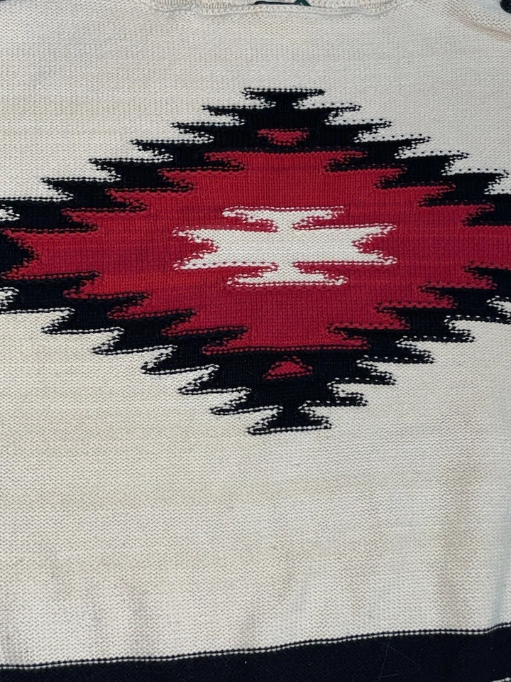 VTG Lauren Ralph Lauren Aztec Southwestern Knit Pull Over Sweater M - Image 3 of 4